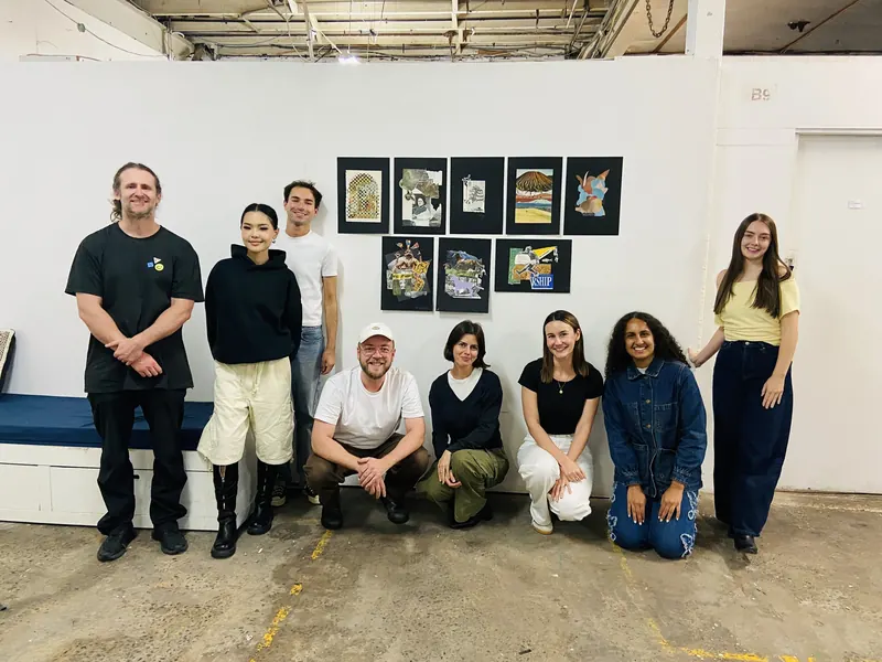 The Houston Group team with their collages